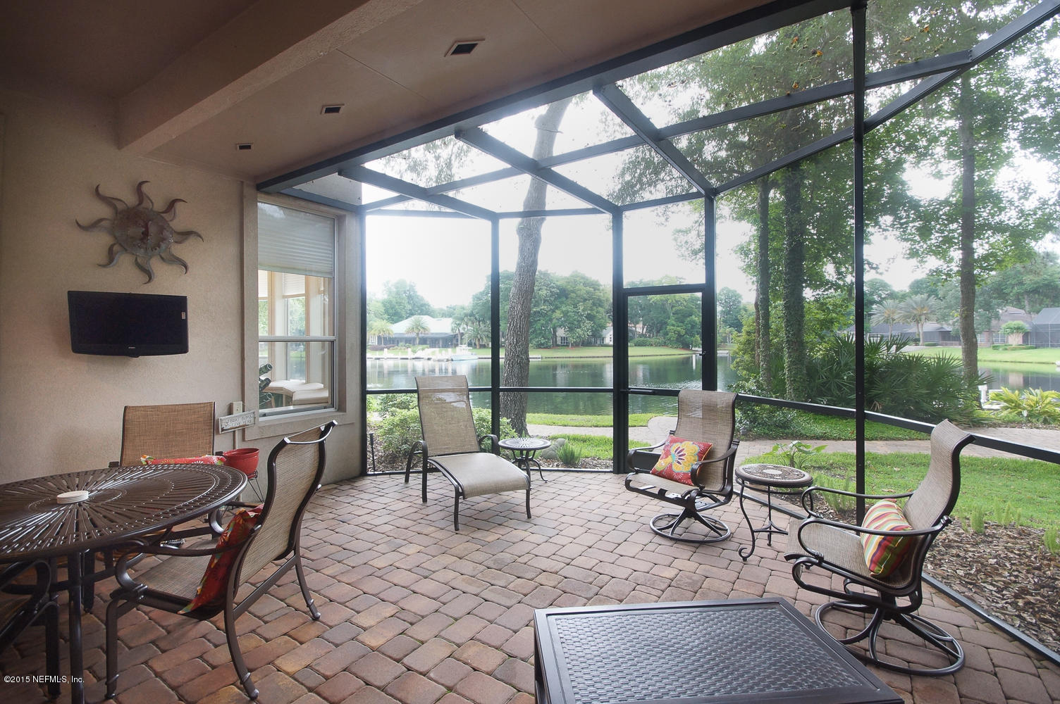 829 Queens Harbor Boulevard Jacksonville, FL 32225 - Photo 30 of 42 a living room with furniture tv and a large window