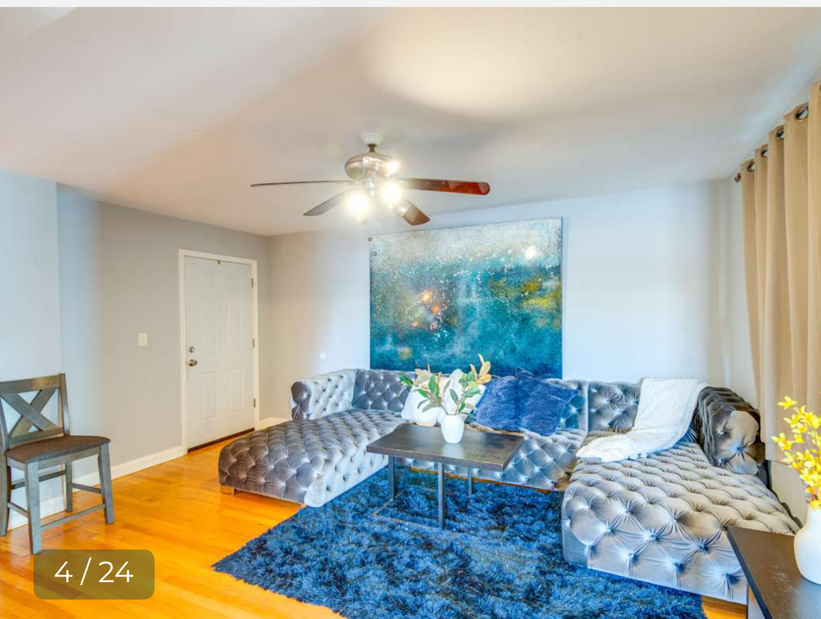 8136 South Kedzie Avenue, Unit 201 Chicago, IL 60652 - Photo 4 of 9 a living room with furniture rug and wooden floor
