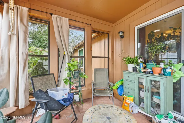 a outdoor living space with furniture