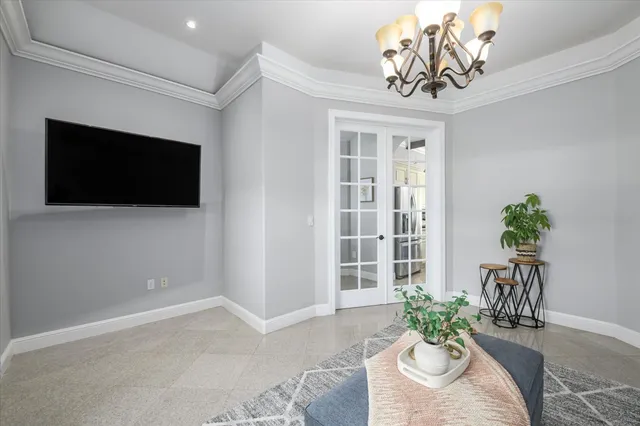 a bathroom with a sink double vanity and a mirror