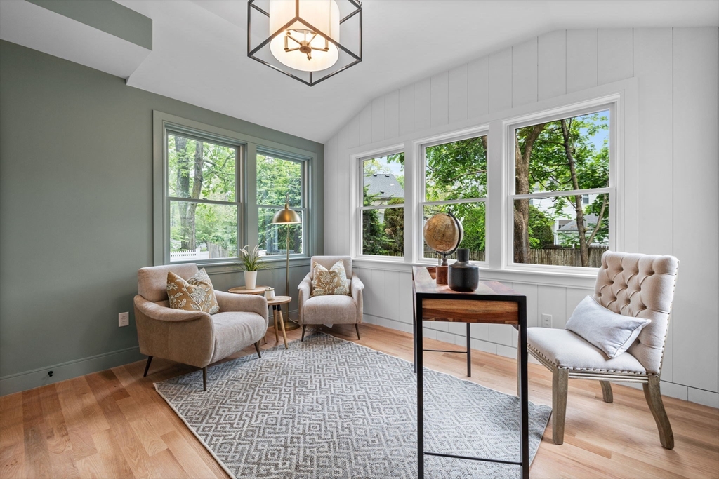 30 Gibson Street Needham, MA 02492 - Photo 12 of 17 a living room with furniture and a large window
