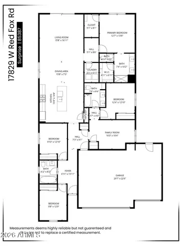 $459,000 | 17829 West Red Fox Road, Surprise, AZ 85387