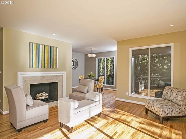 4140 Southwest 40th Place Portland, OR 97221 - Photo 3 of 16 a living room with furniture and a fireplace