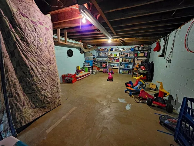 a view of storage and utility room