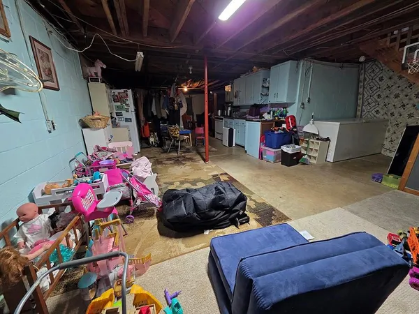 a room with furniture