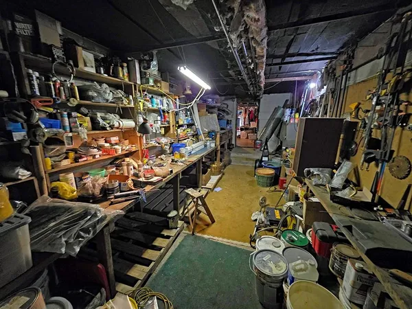 a view of a storage room with washer and dryer