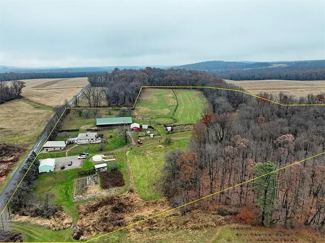 a view of a lake with a mountain