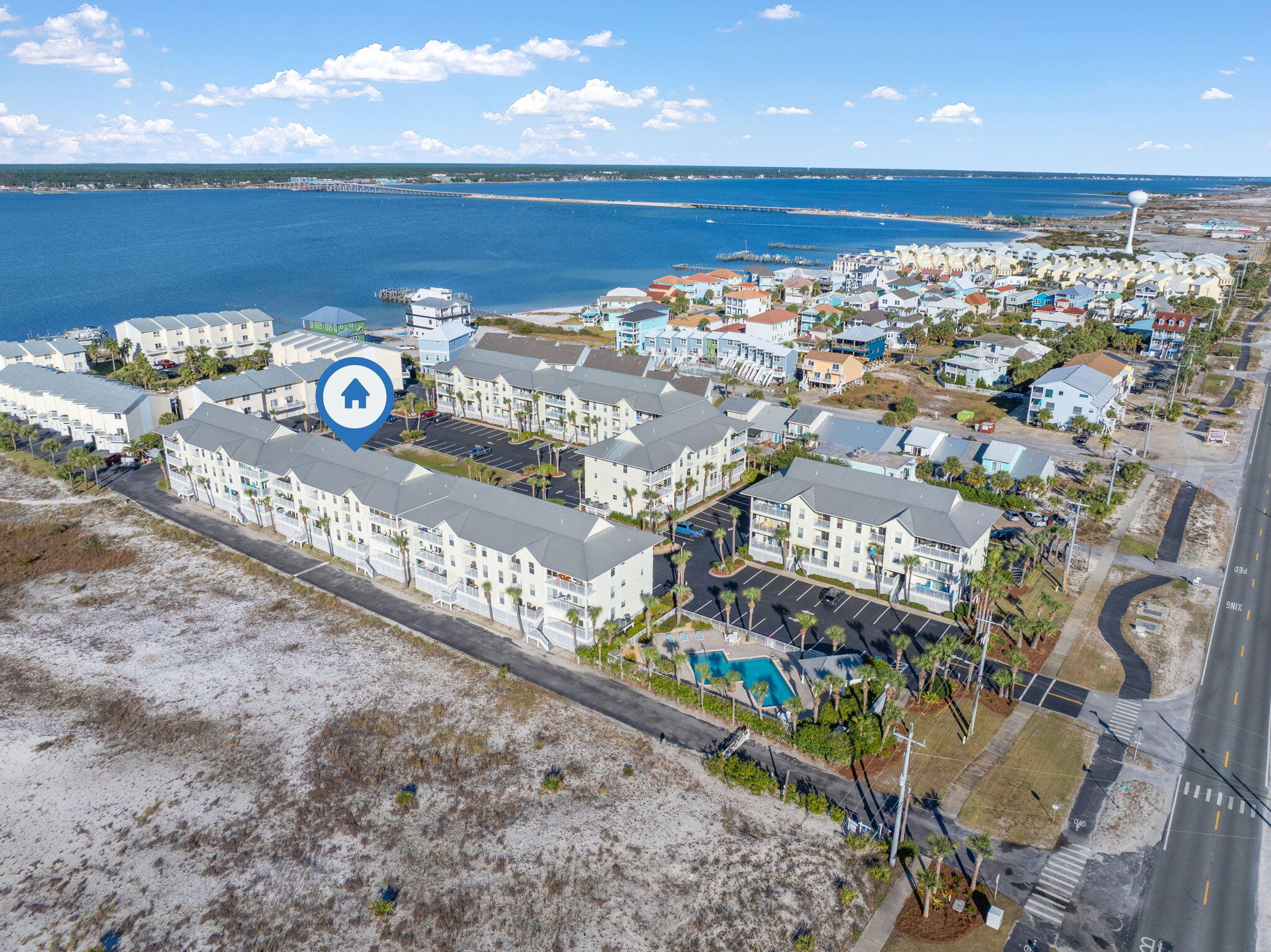 8436 Gulf Boulevard, Unit 321 Navarre, FL 32566 - Photo 42 of 57 a view of a city with an ocean view