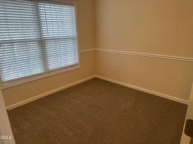 a view of a small space with a window