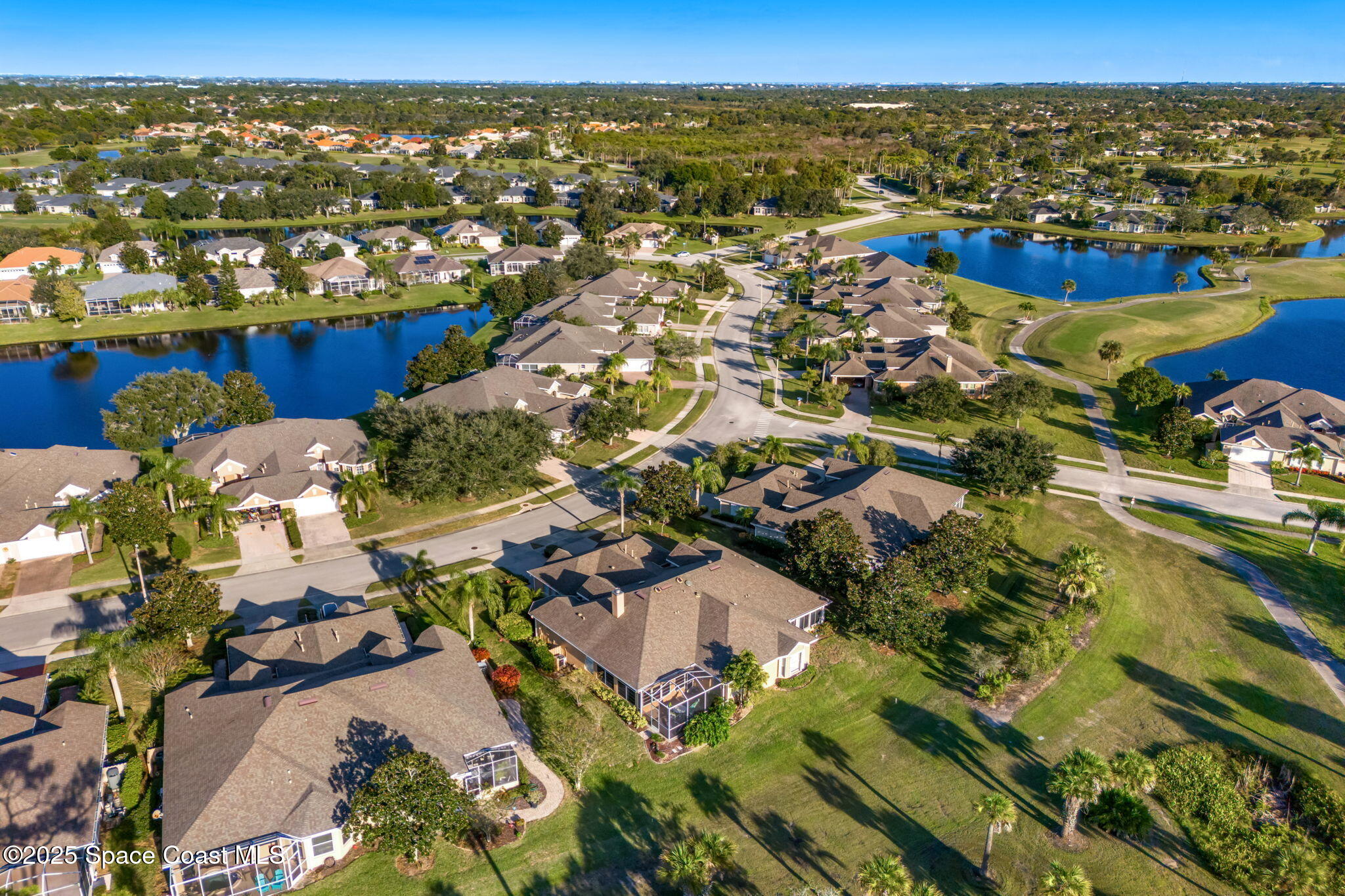 4221 Aberdeen Circle Rockledge, FL 32955 - Photo 44 of 45 an aerial view of residential houses with outdoor space
