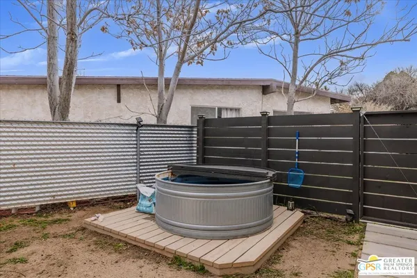a backyard of a house