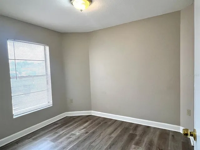 an empty room with a window