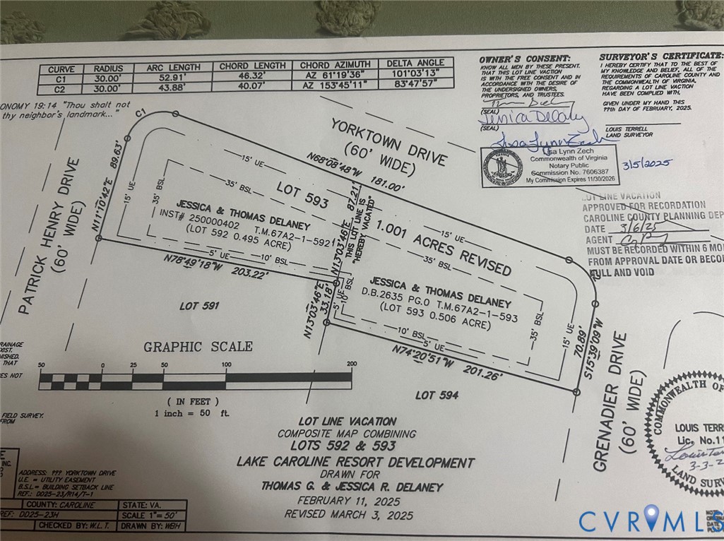 201 Yorktown Drive Ruther Glen, VA 22546 - Photo 4 of 4 Survey map / technical document