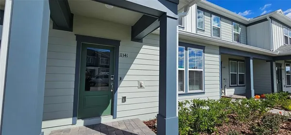 a view of a entrance of the building