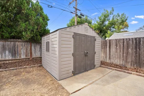 a backyard of a house