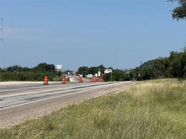 a view of a town with barn house