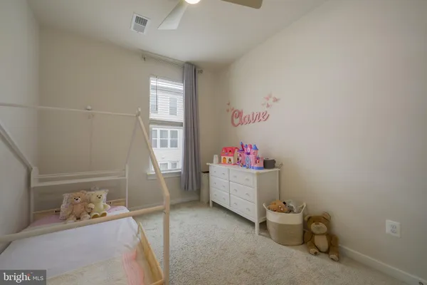 a room with toys and a window