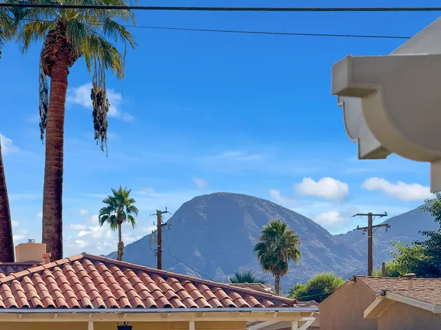 a view of a wooden door