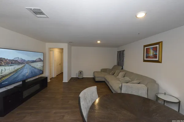 a living room with furniture and a couch