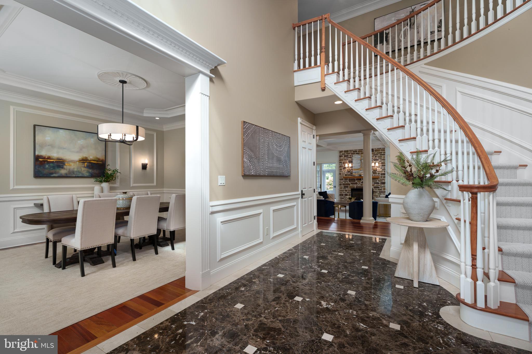 6997 Phillips Mill Road New Hope, PA 18938 - Photo 19 of 85 a dining room with wooden floor and furniture