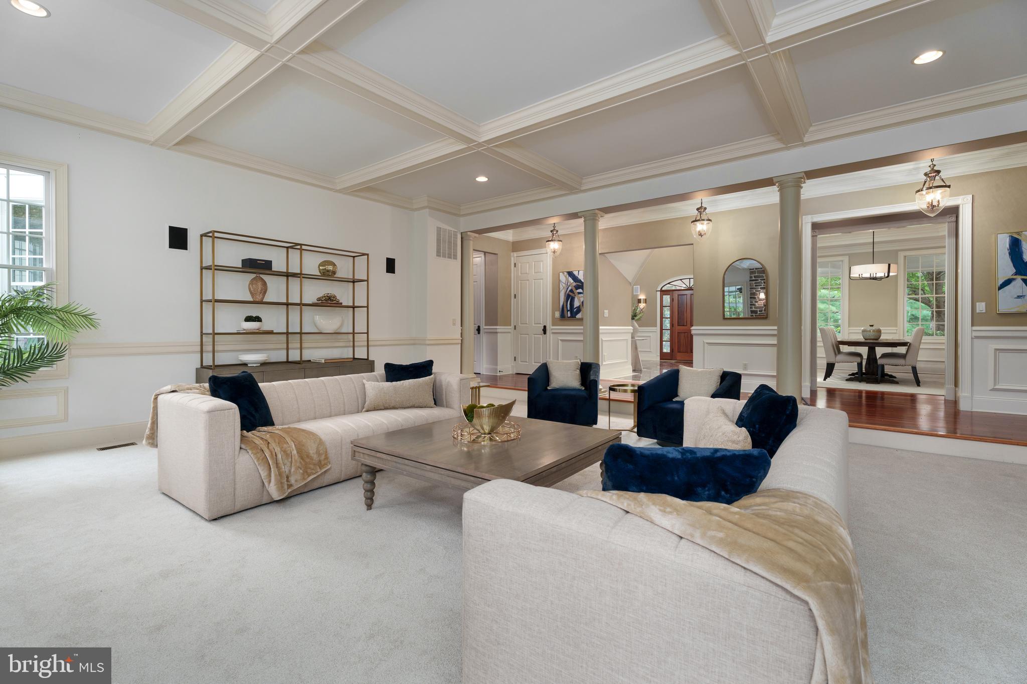 6997 Phillips Mill Road New Hope, PA 18938 - Photo 25 of 85 a living room with furniture and a large mirror