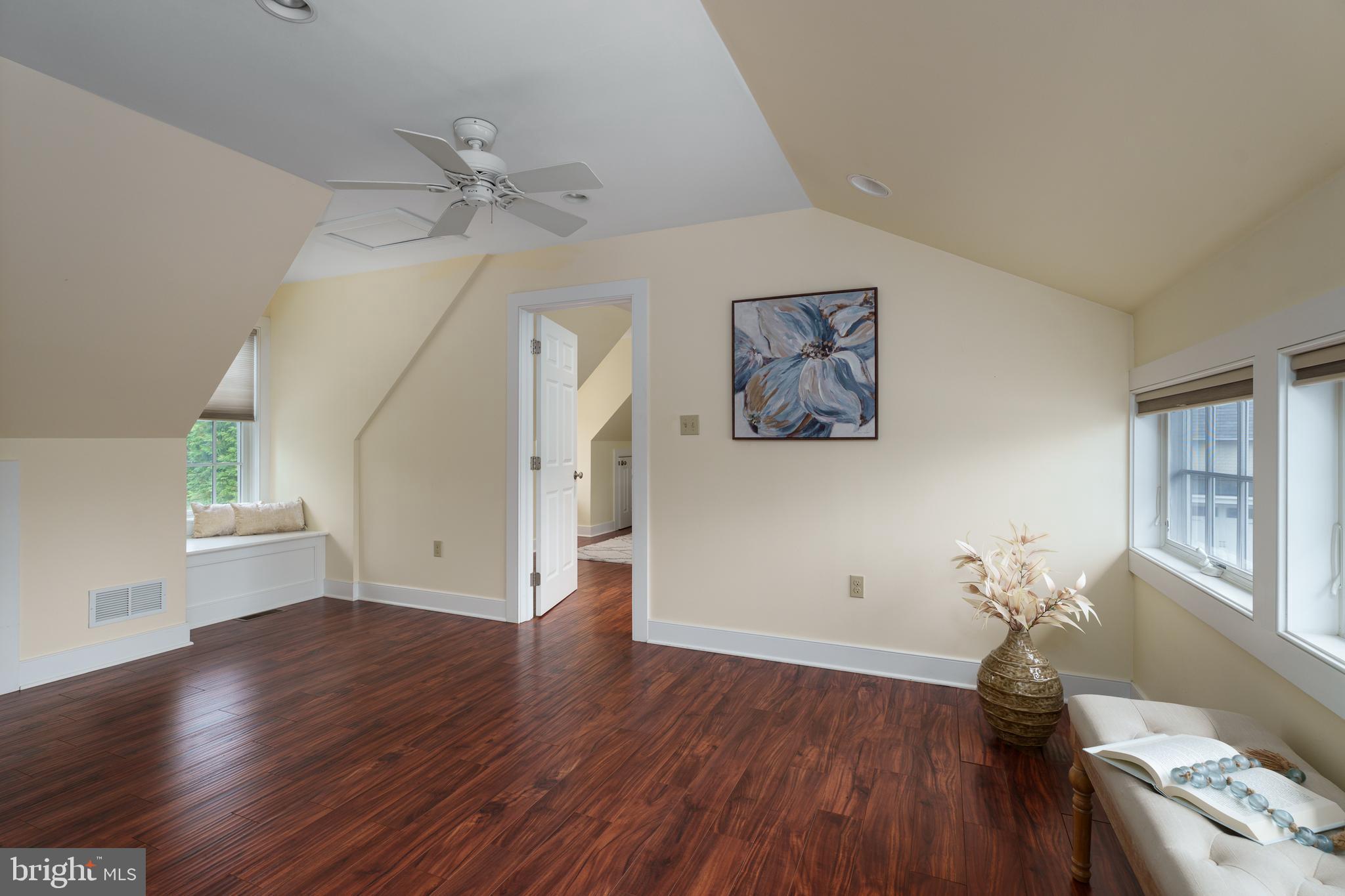 6997 Phillips Mill Road New Hope, PA 18938 - Photo 61 of 85 a view of empty room with wooden floor and fan