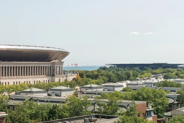 an aerial view of multiple house