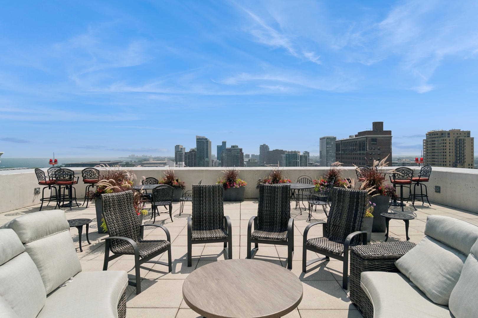 1322 South Prairie Avenue, Unit 801 Chicago, IL 60605 - Photo 21 of 24 a view of a terrace with furniture and a terrace