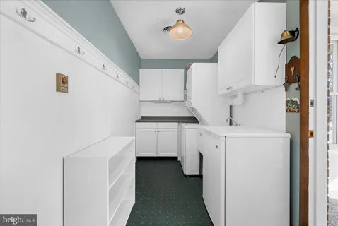 a view of a room with racks