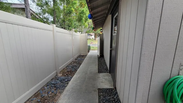 a view of a pathway of a house