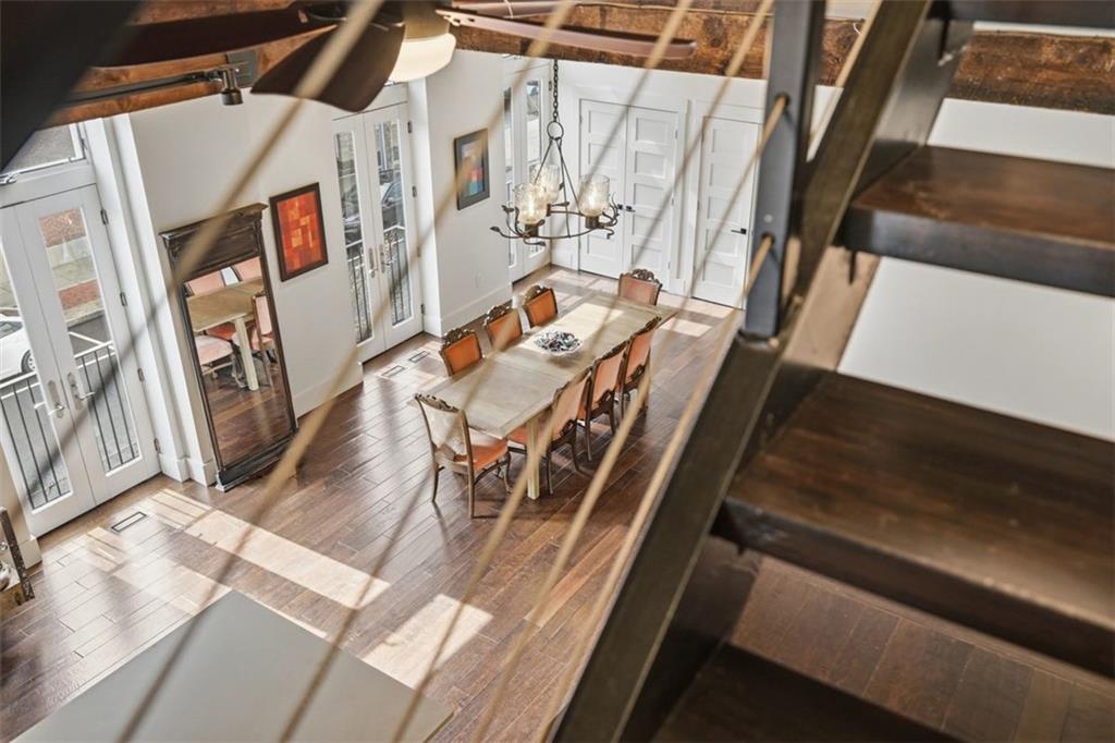 443 Walnut Street Sewickley, PA 15143 - Photo 24 of 50 The stair and upper overlook add another layer of architectural interest to the main living floor.