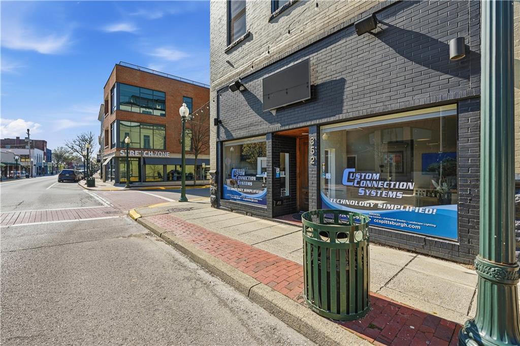 443 Walnut Street Sewickley, PA 15143 - Photo 47 of 50 Set directly along Beaver Street, the storefront enjoys prominent frontage in the heart of Sewickley Village, with large display windows and a highly recognizable presence at street level.