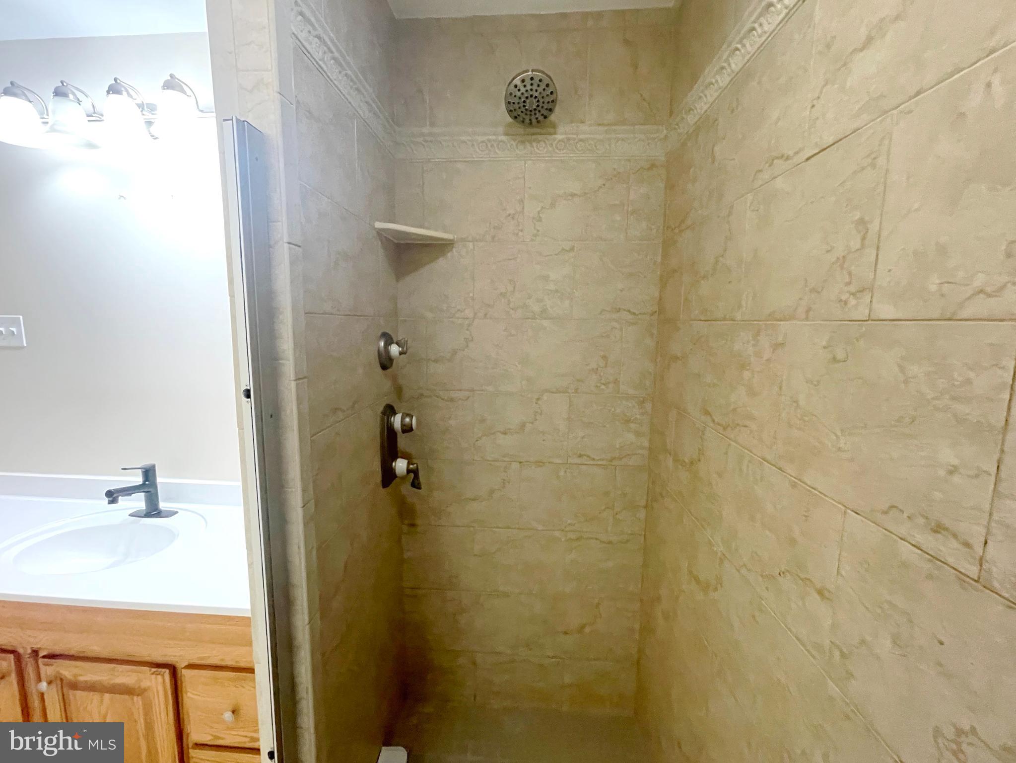 11717 Rivershore Drive Dunkirk, MD 20754 - Photo 32 of 49 a bathroom with a sink a mirror and shower