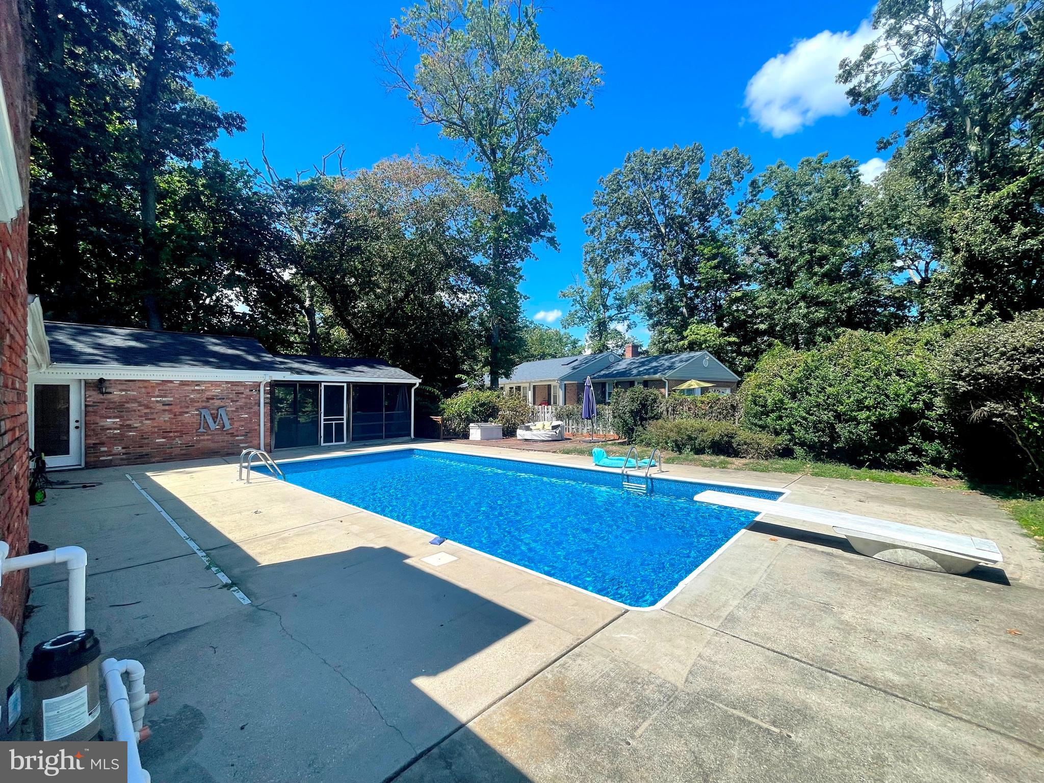11717 Rivershore Drive Dunkirk, MD 20754 - Photo 35 of 49 a view of a swimming pool with lounge chair and trees