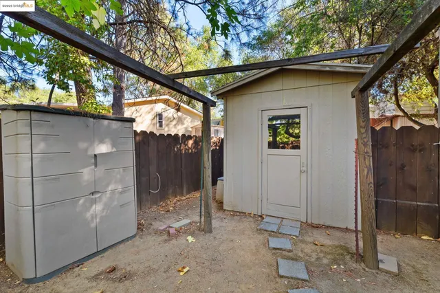 a backyard of a house