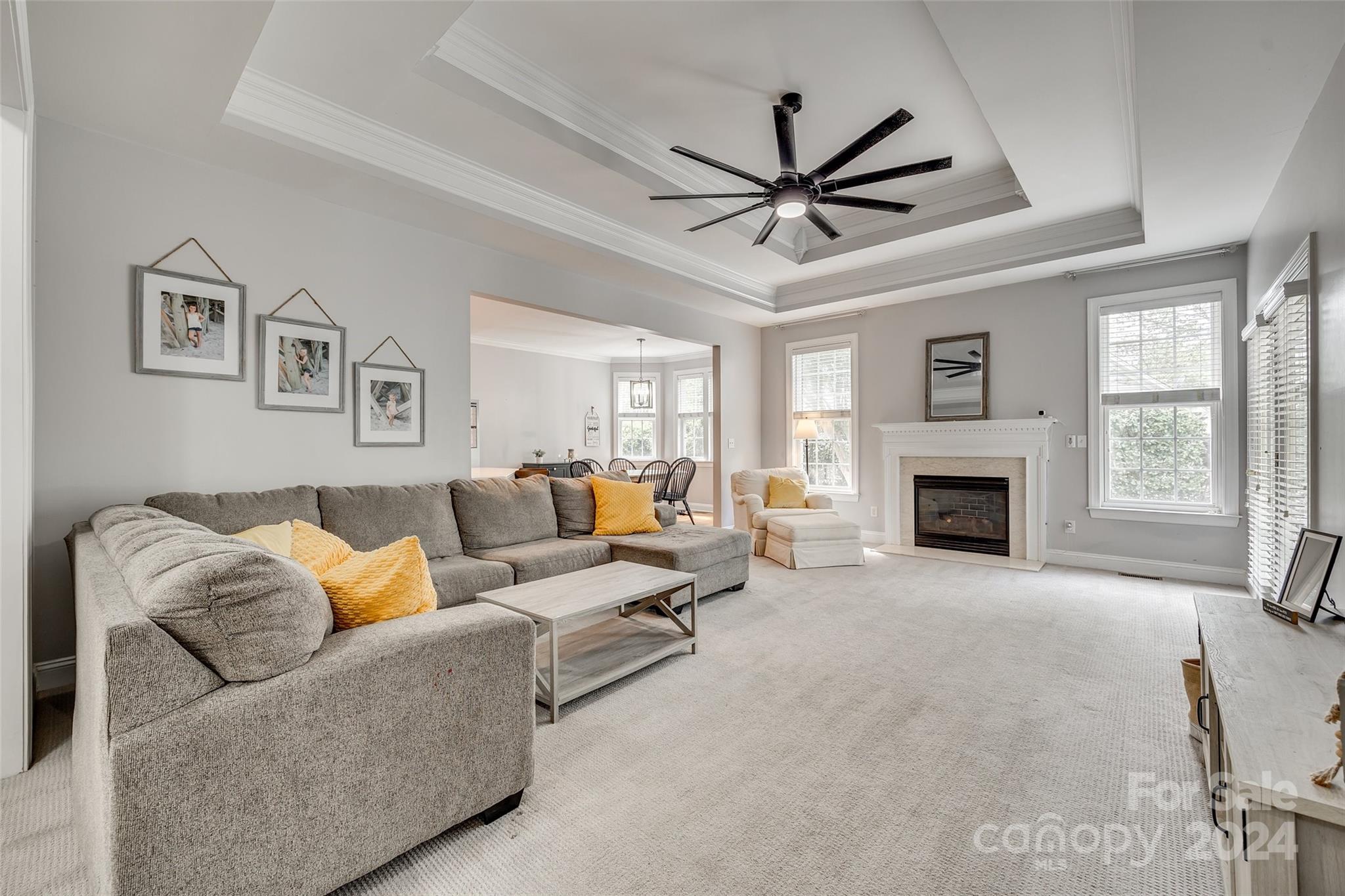 2008 Emerald Pines Drive Tega Cay, SC 29708 - Photo 6 of 48 a living room with furniture and a fireplace