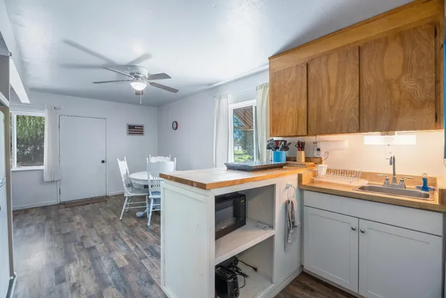 a view of a lake with a mountain