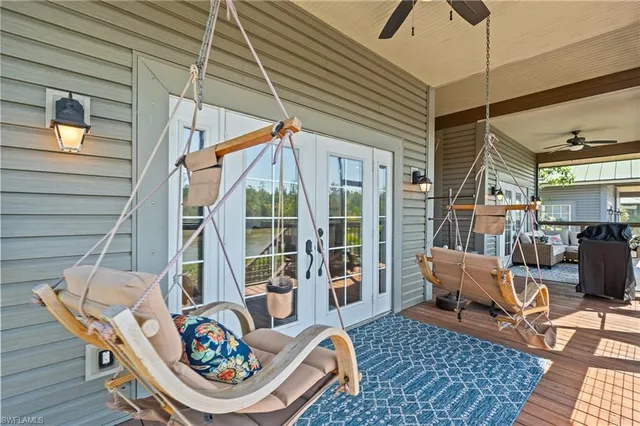 a outdoor space with furniture