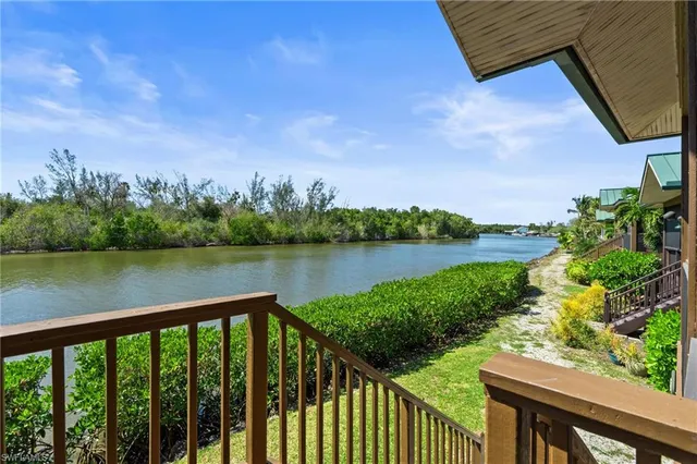 a view of lake from balcony
