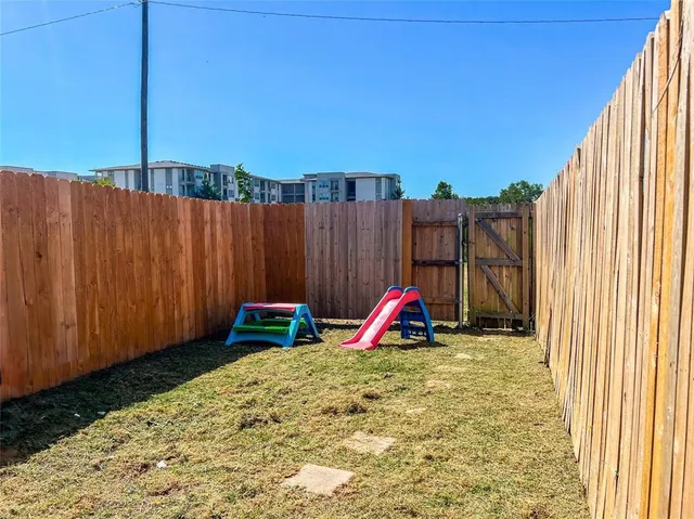a view of outdoor space with seating area