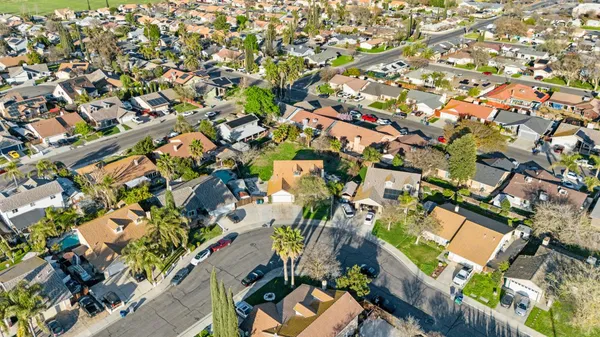 an aerial view of a city