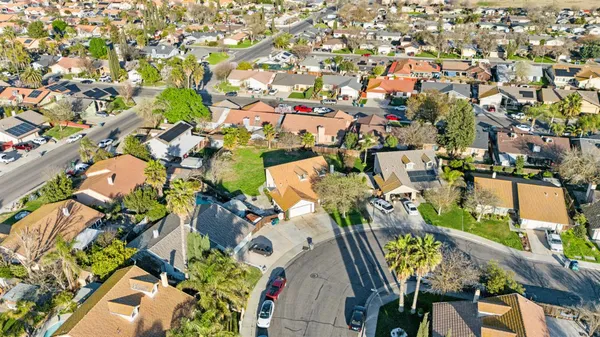 an aerial view of a city