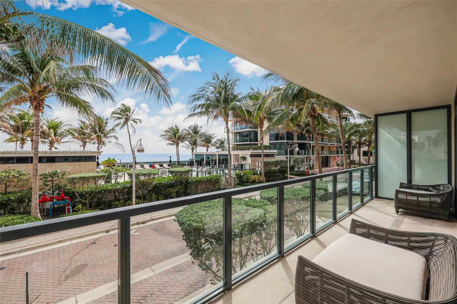 2101 South Surf Road, Unit 2F Hollywood, FL 33019 - Photo 28 of 70 a view of a balcony with lake view and a potted plant