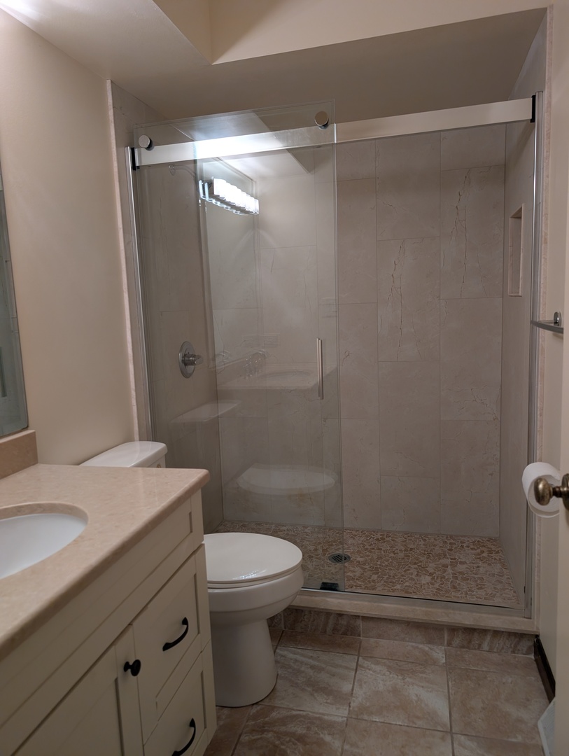 1535 Wedgefield Circle, Unit 1535 Naperville, IL 60563 - Photo 30 of 46 a bathroom with a shower a toilet and sink