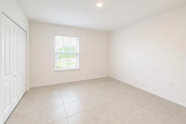 an empty room with a window