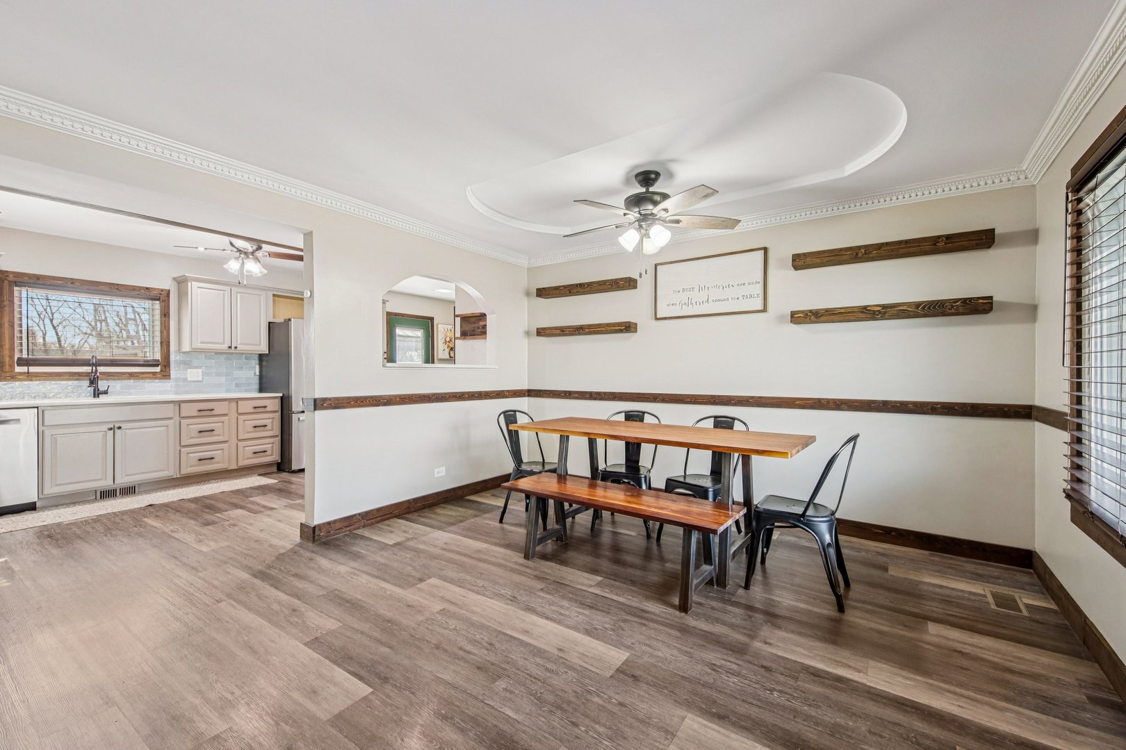 108 Davis Court Bolingbrook, IL 60440 - Photo 9 of 41 a view of a dining room with furniture and wooden floor