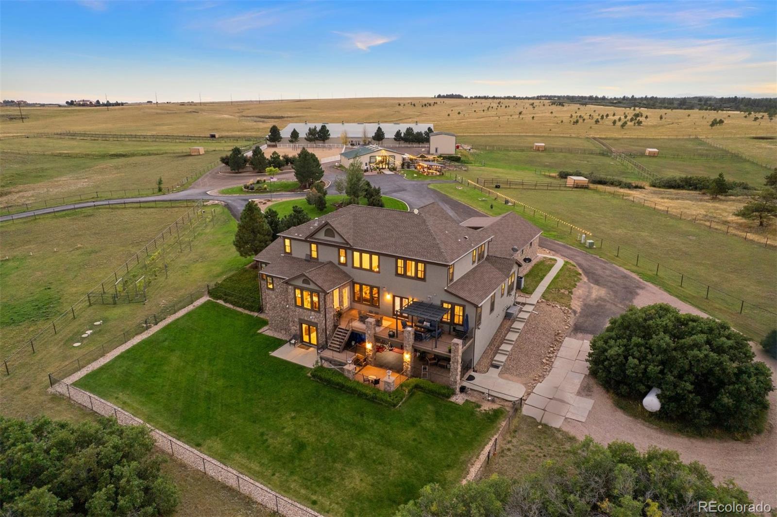 2940 Canon Ridge Road Castle Rock, CO 80104 - Photo 41 of 49 an aerial view of ocean and residential houses with outdoor space
