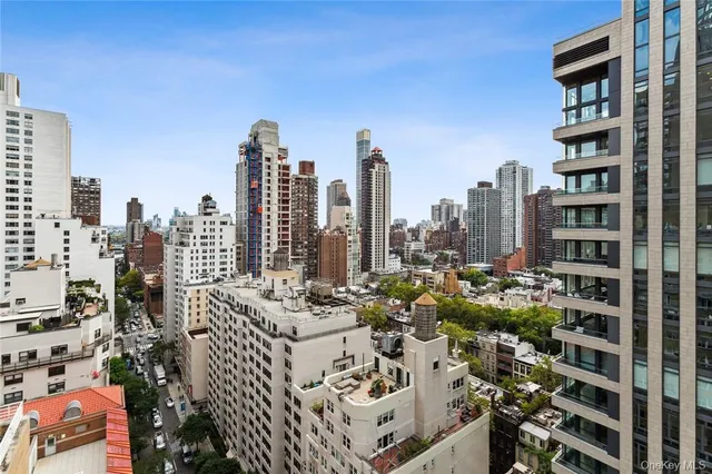 a view of city and patio
