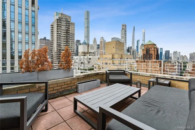 a view of outdoor space with seating area