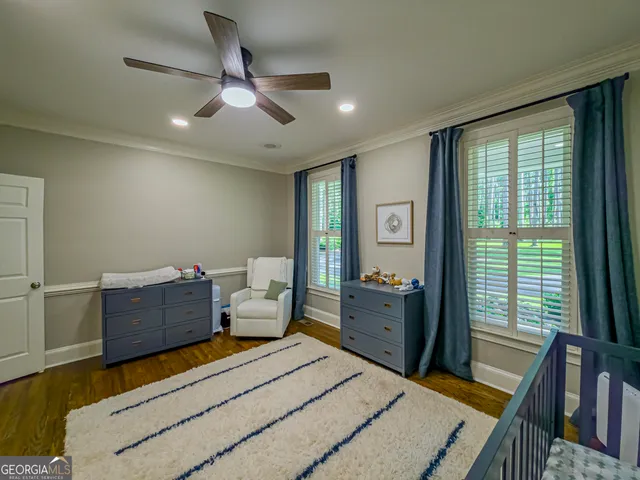 a view of a hallway with staircase